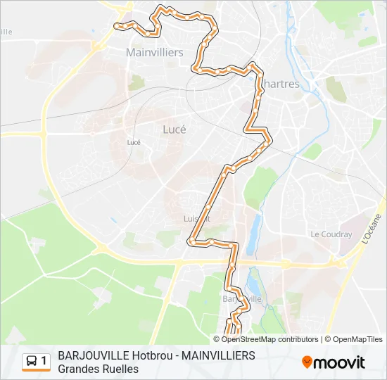1 Bus Line Map