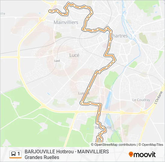 1 Bus Line Map