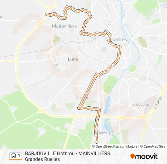 1 Bus Line Map