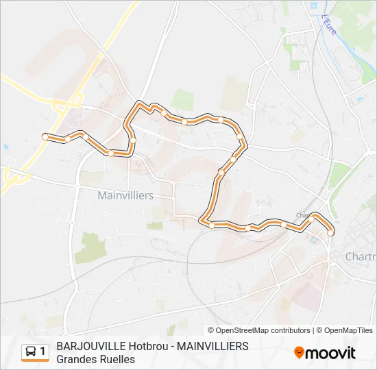 1 Bus Line Map