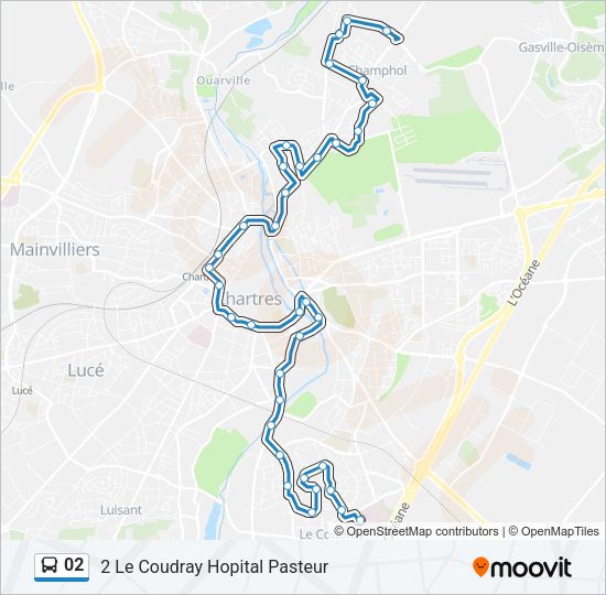 Plan de la ligne 02 de bus