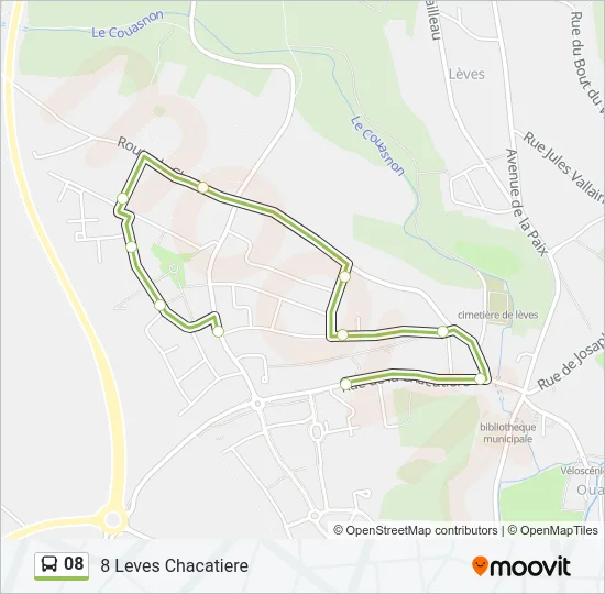 Plan de la ligne 08 de 