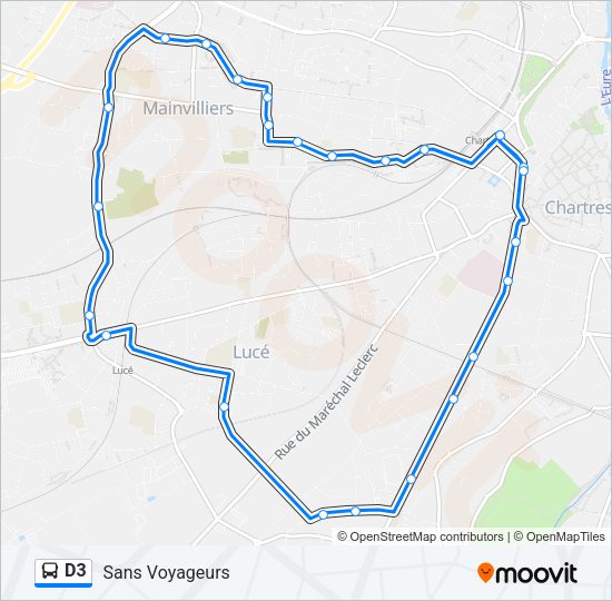 Plan de la ligne D3 de 