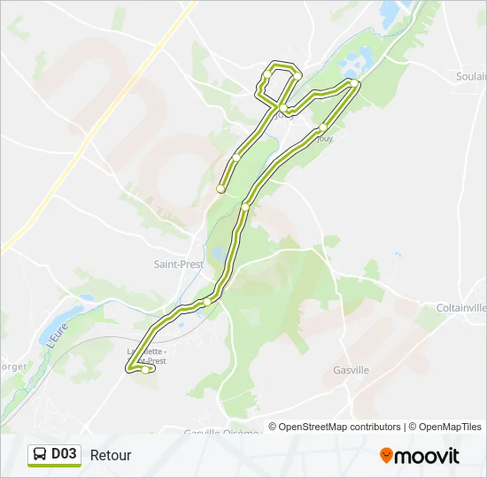 Plan de la ligne D03 de 