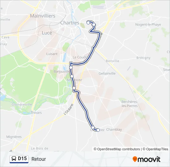 Plan de la ligne D15 de 