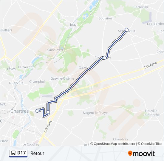 Plan de la ligne D17 de 