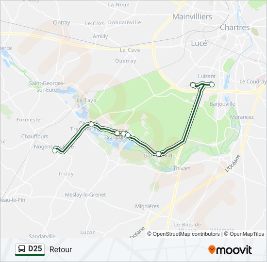 Plan de la ligne D25 de 