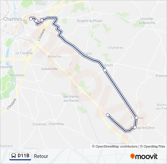Plan de la ligne D11B de 