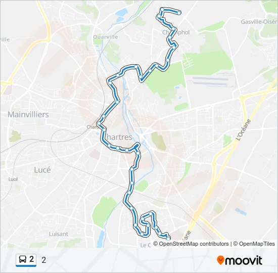 2 Bus Line Map