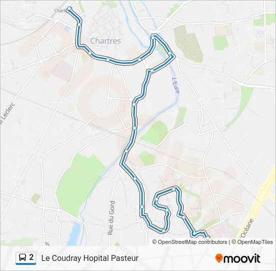 2 Bus Line Map