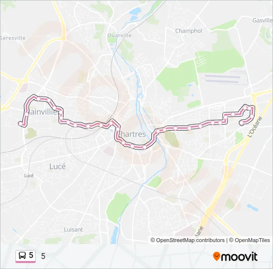 5 Bus Line Map
