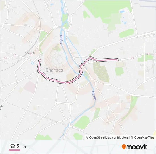 5 Bus Line Map