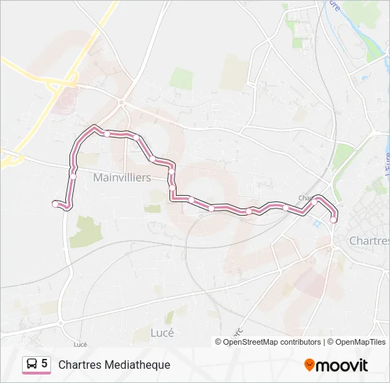 5 Bus Line Map
