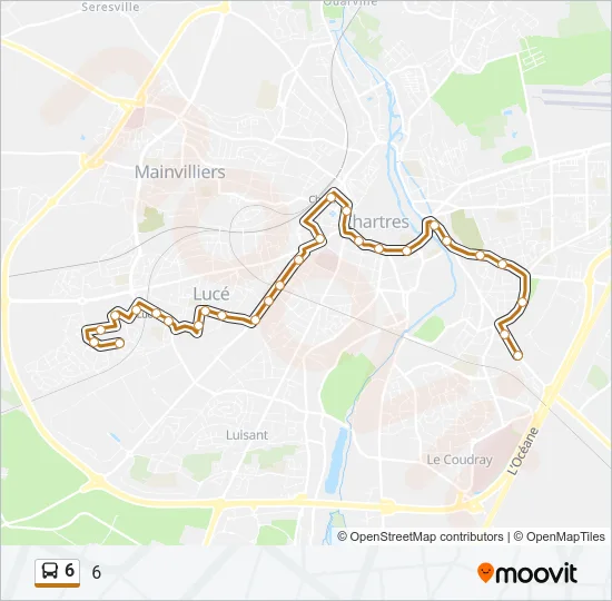 6 Bus Line Map
