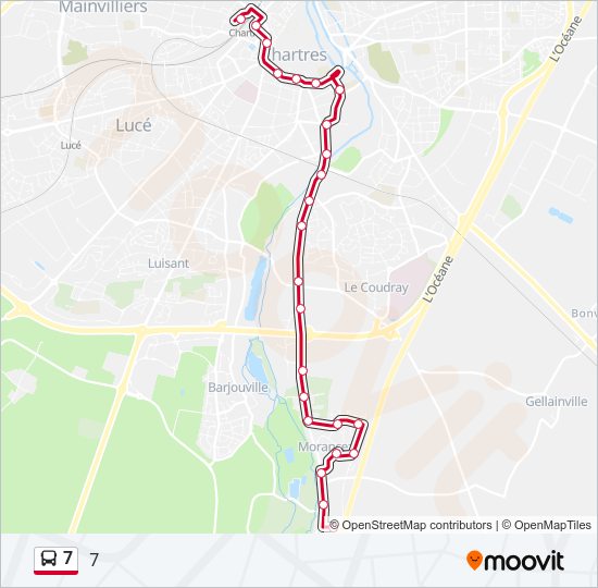 7 Bus Line Map