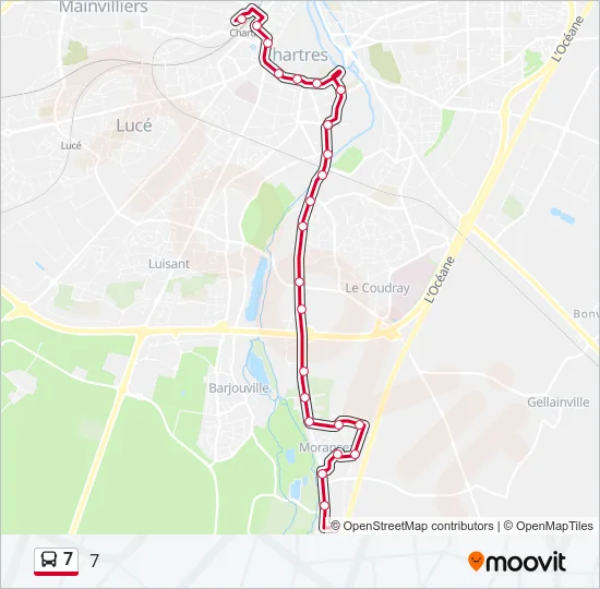 7 Bus Line Map