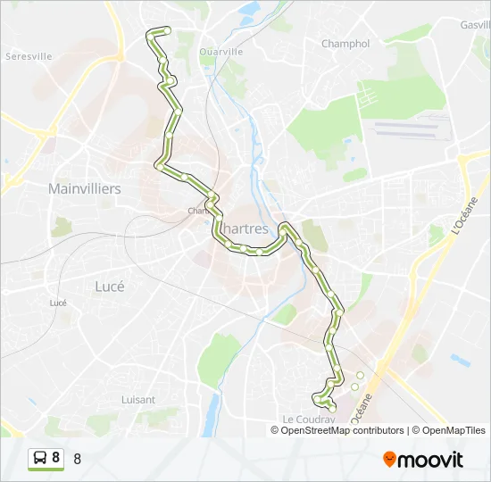 8 Bus Line Map