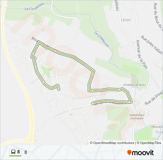 8 Bus Line Map