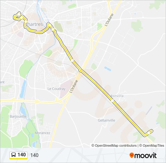 140 Bus Line Map