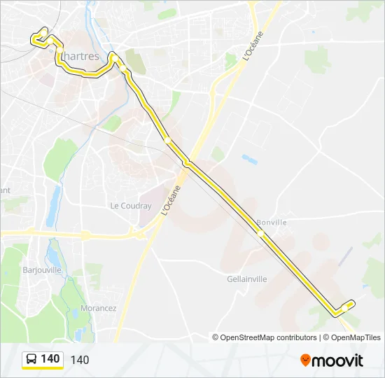 140 Bus Line Map