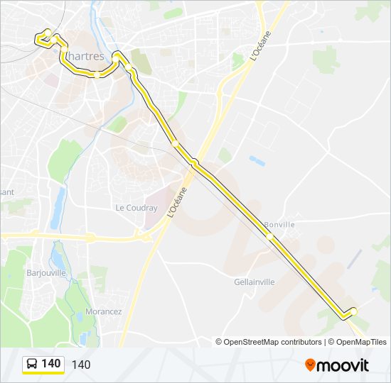 140 Bus Line Map