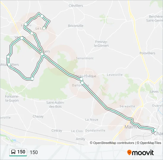 150 Bus Line Map