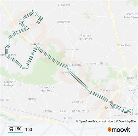 150 Bus Line Map