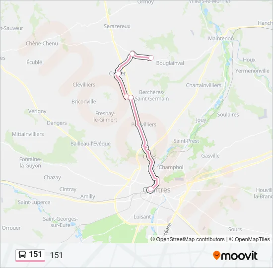151 Bus Line Map