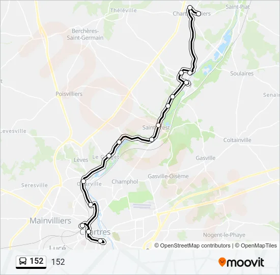 152 Bus Line Map