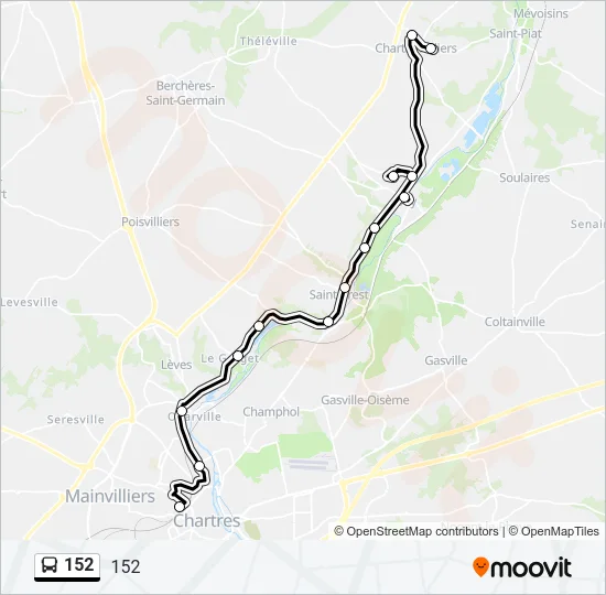 152 Bus Line Map