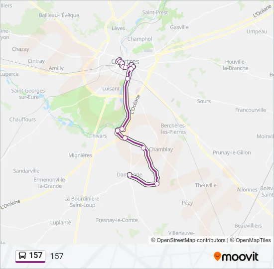 157 Bus Line Map