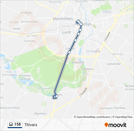 158 Bus Line Map