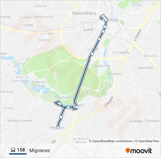 158 Bus Line Map