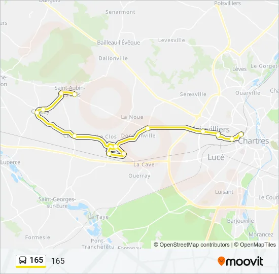 165 Bus Line Map