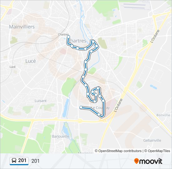 201 Bus Line Map