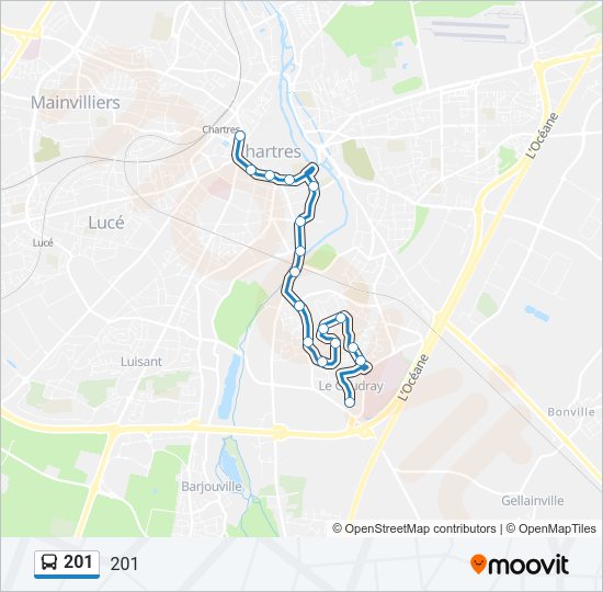 201 Bus Line Map