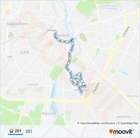 201 Bus Line Map
