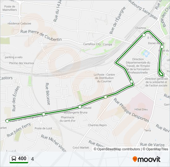 400 Bus Line Map