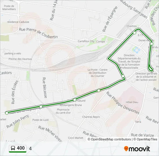 400 Bus Line Map