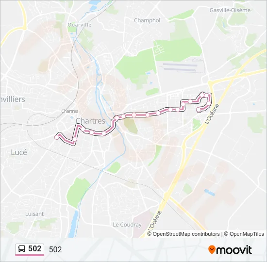502 Bus Line Map