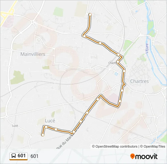 601 Bus Line Map