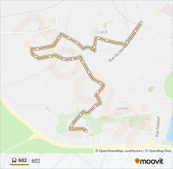 602 Bus Line Map
