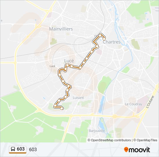 603 Bus Line Map