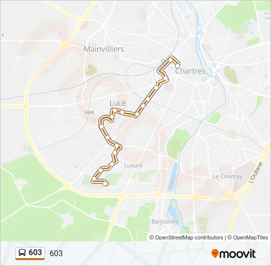 603 Bus Line Map