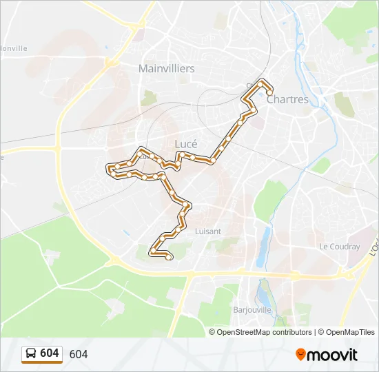 604 Bus Line Map