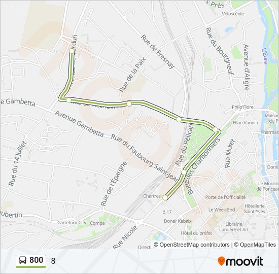 800 Bus Line Map