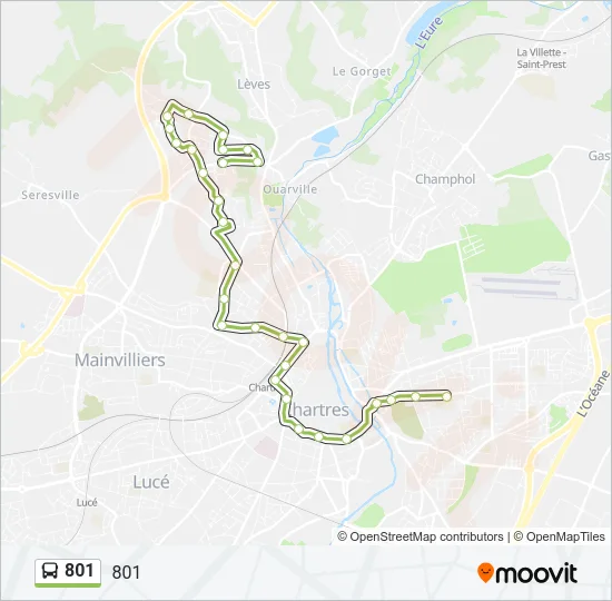 801 Bus Line Map