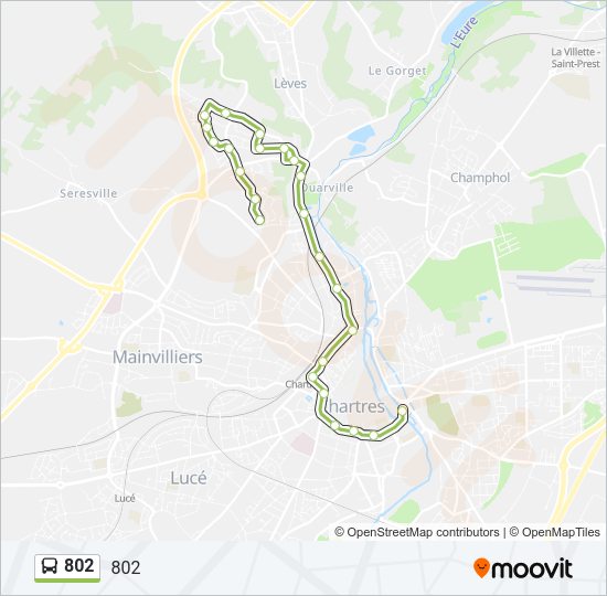 802 Bus Line Map