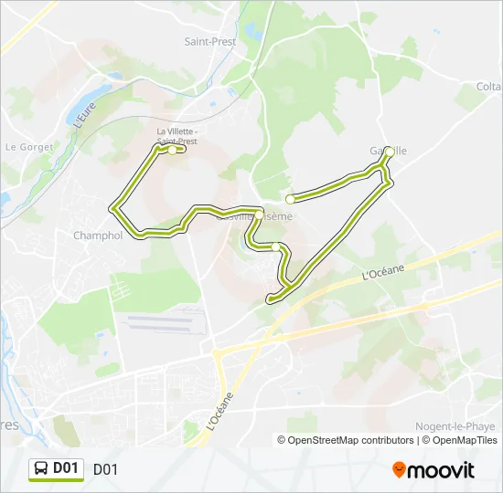 D01 Bus Line Map