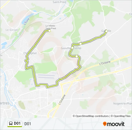 D01 Bus Line Map